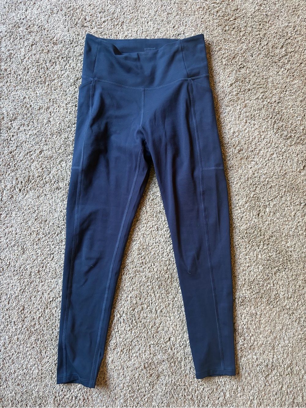 girlfriend collective Navy High-Waist Women’s Leggings XS Pockets